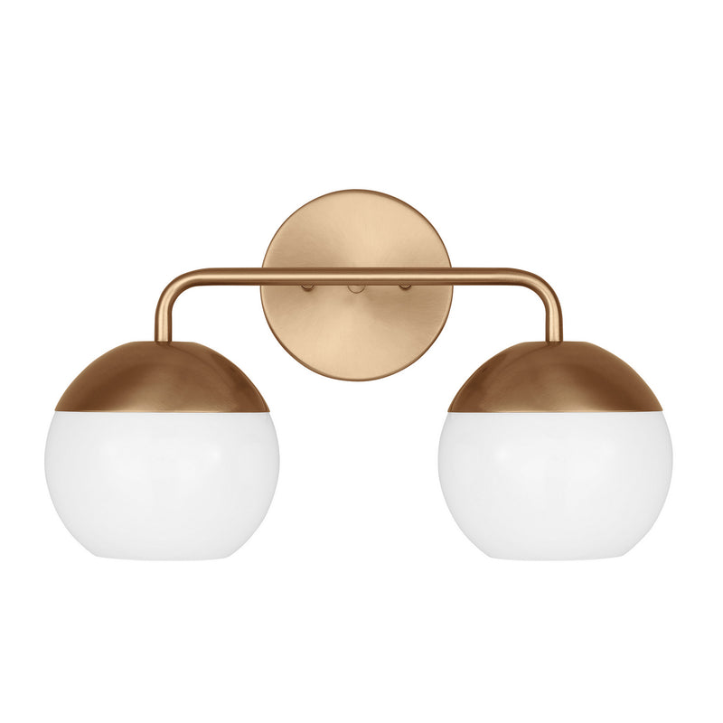 Visual Comfort Studio 4468102-848 Two Light Bath Vanity, Satin Brass