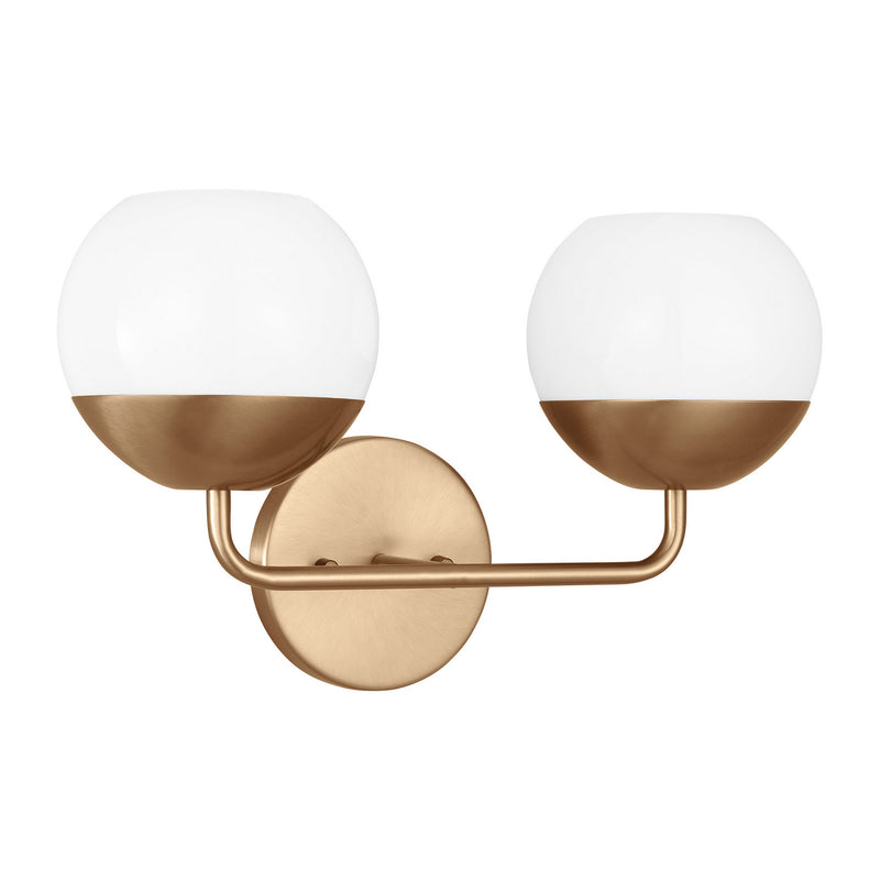 Visual Comfort Studio 4468102-848 Two Light Bath Vanity, Satin Brass