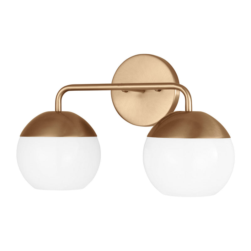 Visual Comfort Studio 4468102-848 Two Light Bath Vanity, Satin Brass