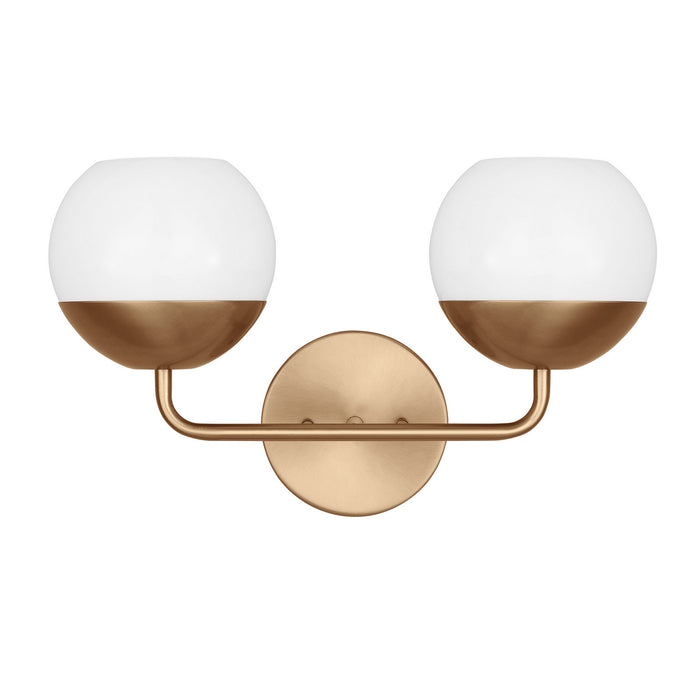 Visual Comfort Studio 4468102-848 Two Light Bath Vanity, Satin Brass