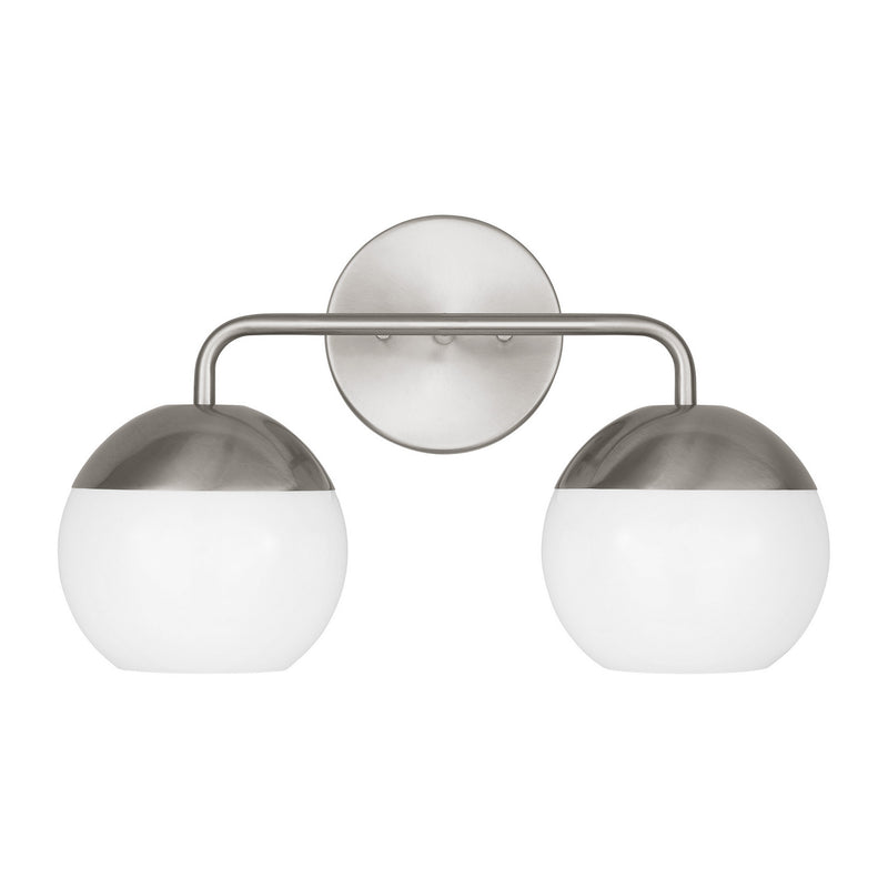 Visual Comfort Studio 4468102-962 Two Light Bath Vanity, Brushed Nickel
