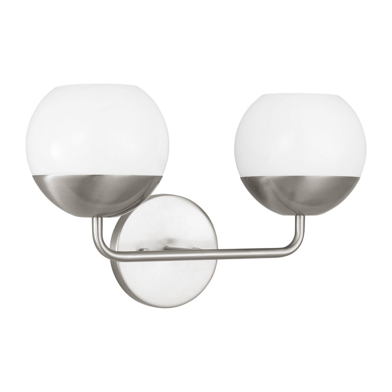 Visual Comfort Studio 4468102-962 Two Light Bath Vanity, Brushed Nickel