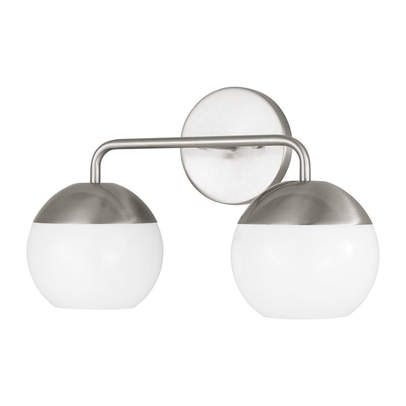 Visual Comfort Studio 4468102-962 Two Light Bath Vanity, Brushed Nickel