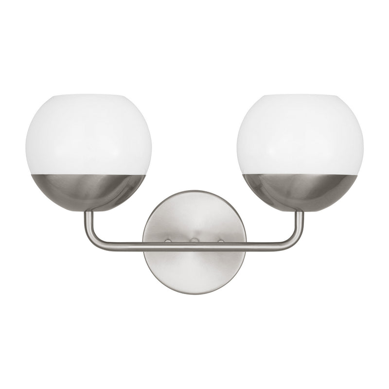 Visual Comfort Studio 4468102-962 Two Light Bath Vanity, Brushed Nickel
