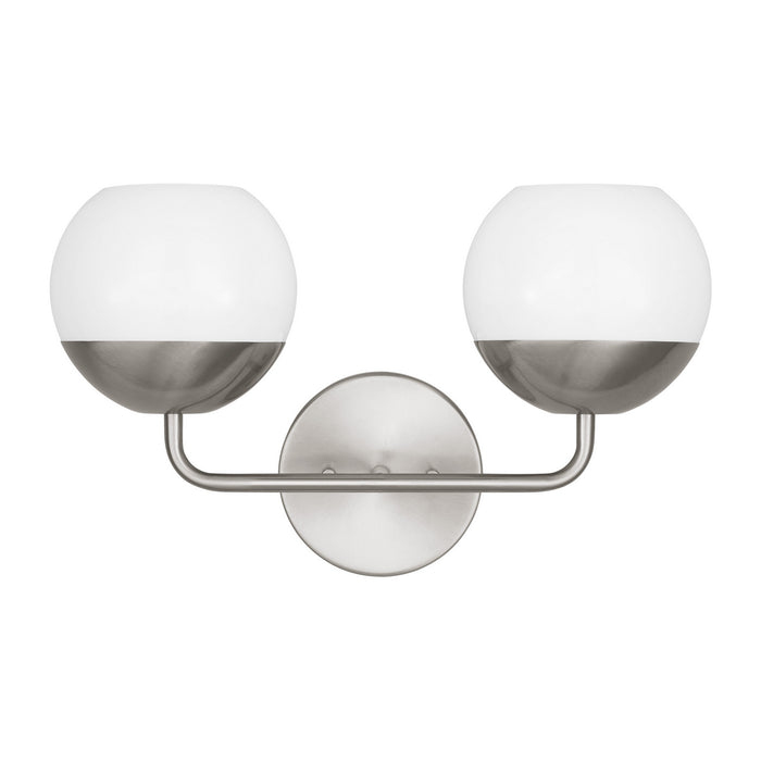 Visual Comfort Studio 4468102-962 Two Light Bath Vanity, Brushed Nickel