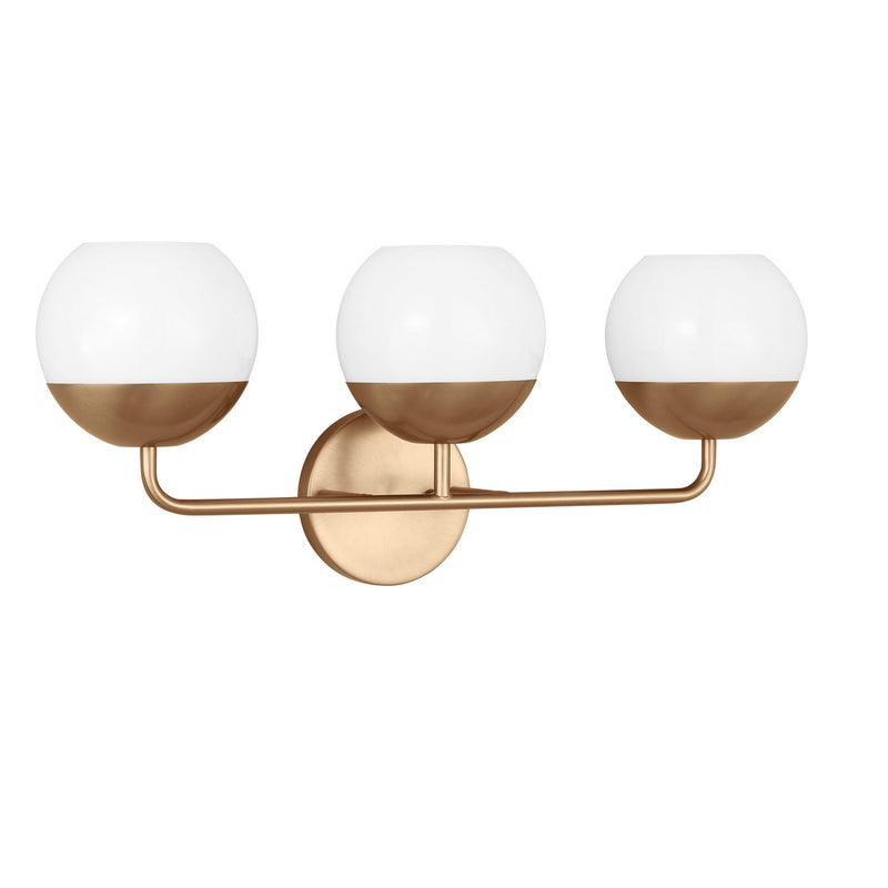 Visual Comfort Studio 4468103-848 Three Light Bath Vanity, Satin Brass