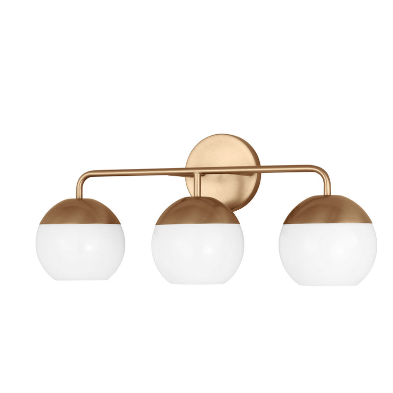 Visual Comfort Studio 4468103-848 Three Light Bath Vanity, Satin Brass
