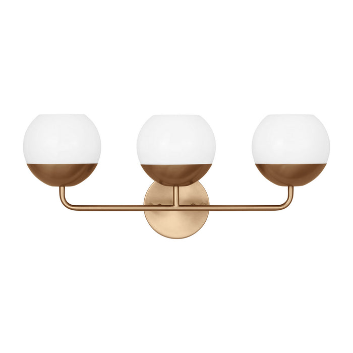 Visual Comfort Studio 4468103-848 Three Light Bath Vanity, Satin Brass