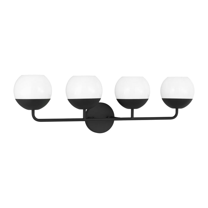 Visual Comfort Studio 4468104-112 Four Light Bath Vanity, Midnight Black