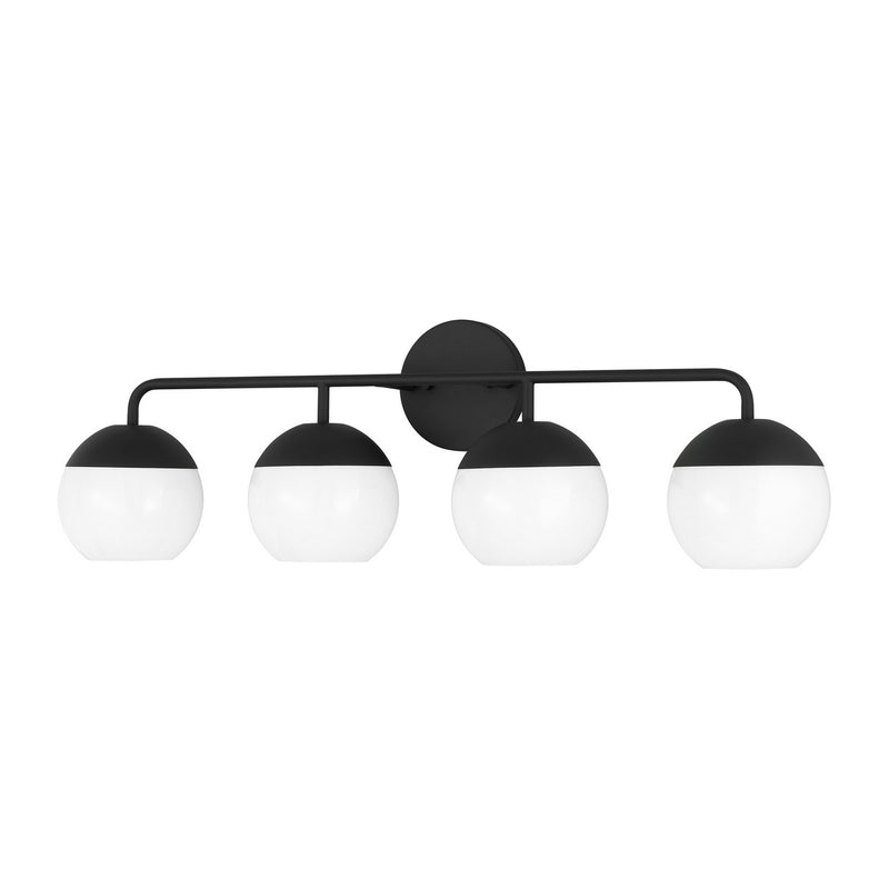 Visual Comfort Studio 4468104-112 Four Light Bath Vanity, Midnight Black