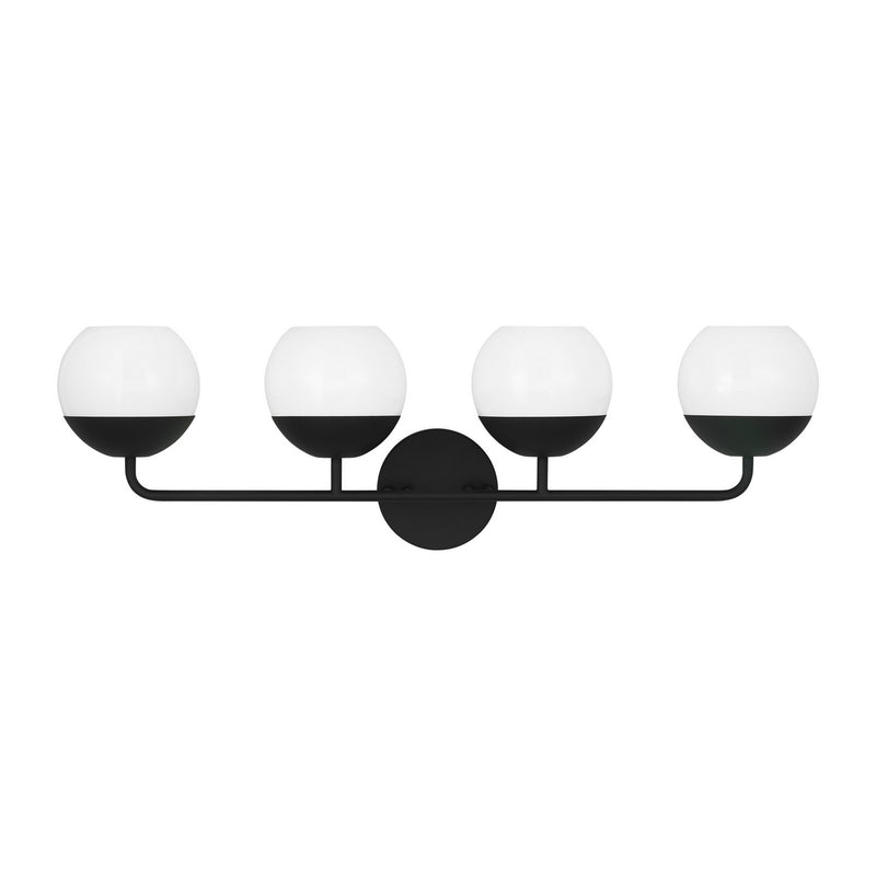 Visual Comfort Studio 4468104-112 Four Light Bath Vanity, Midnight Black