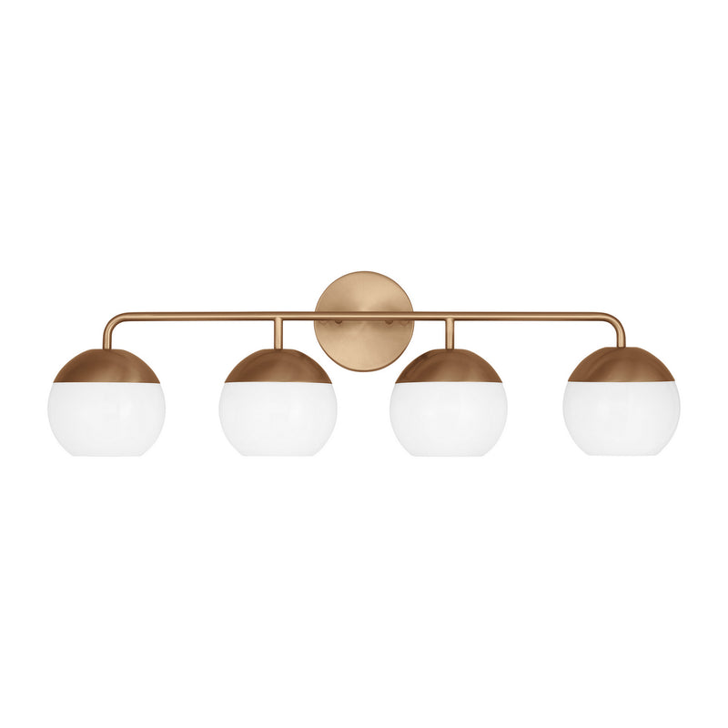 Visual Comfort Studio 4468104-848 Four Light Bath Vanity, Satin Brass