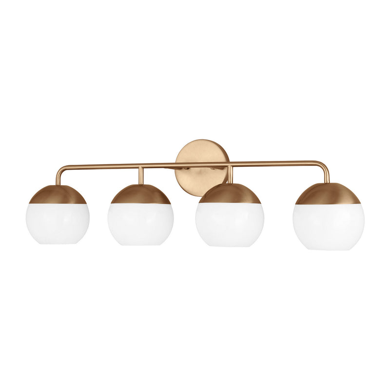 Visual Comfort Studio 4468104-848 Four Light Bath Vanity, Satin Brass