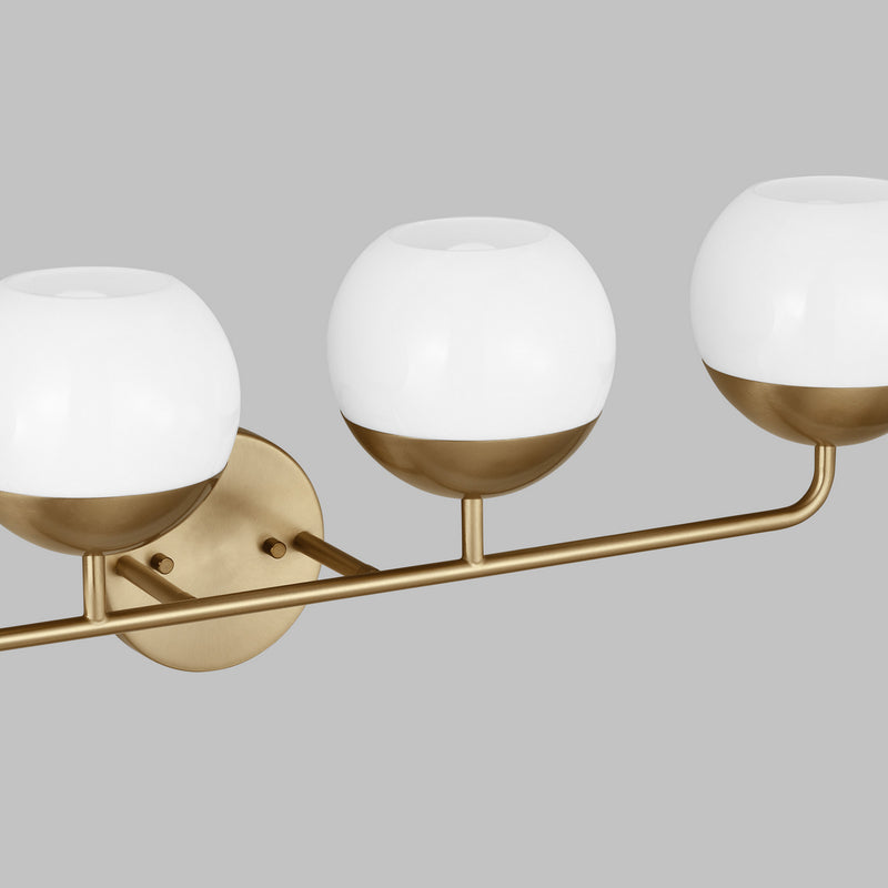 Visual Comfort Studio 4468104-848 Four Light Bath Vanity, Satin Brass