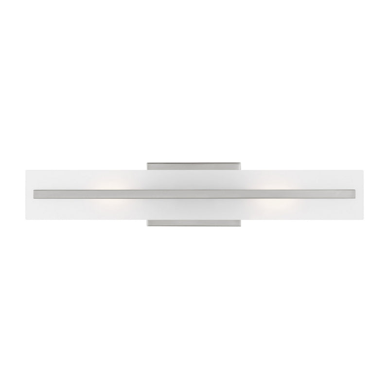 Visual Comfort Studio 4554302-962 Two Light Bath Vanity, Brushed Nickel