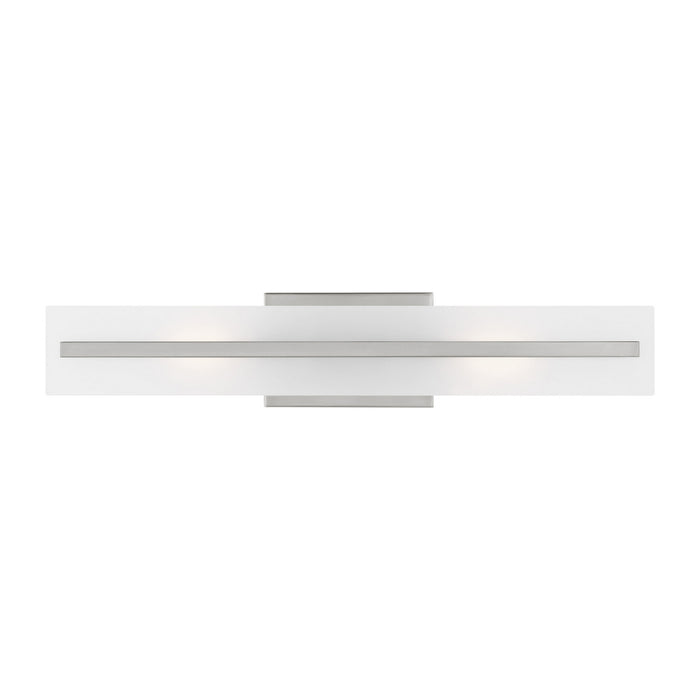 Visual Comfort Studio 4554302-962 Two Light Bath Vanity, Brushed Nickel