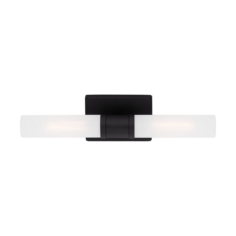 Visual Comfort Studio 4565002-112 Two Light Bath Vanity, Midnight Black