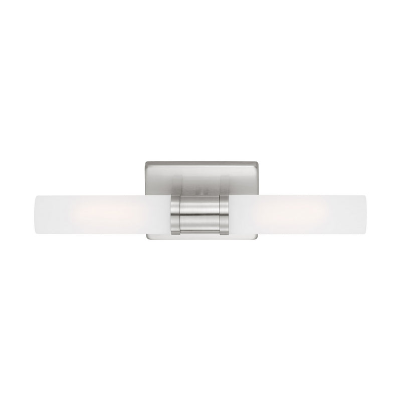 Visual Comfort Studio 4565002-962 Two Light Bath Vanity, Brushed Nickel