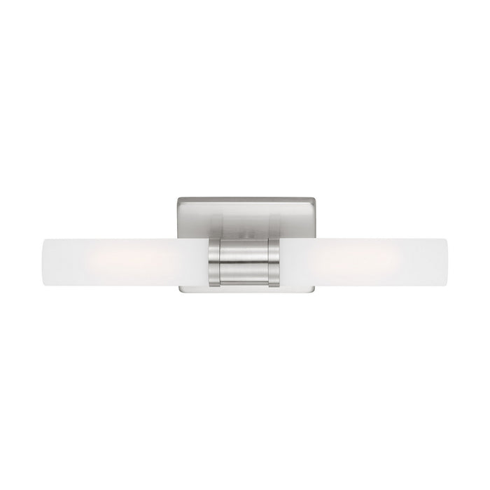 Visual Comfort Studio 4565002-962 Two Light Bath Vanity, Brushed Nickel