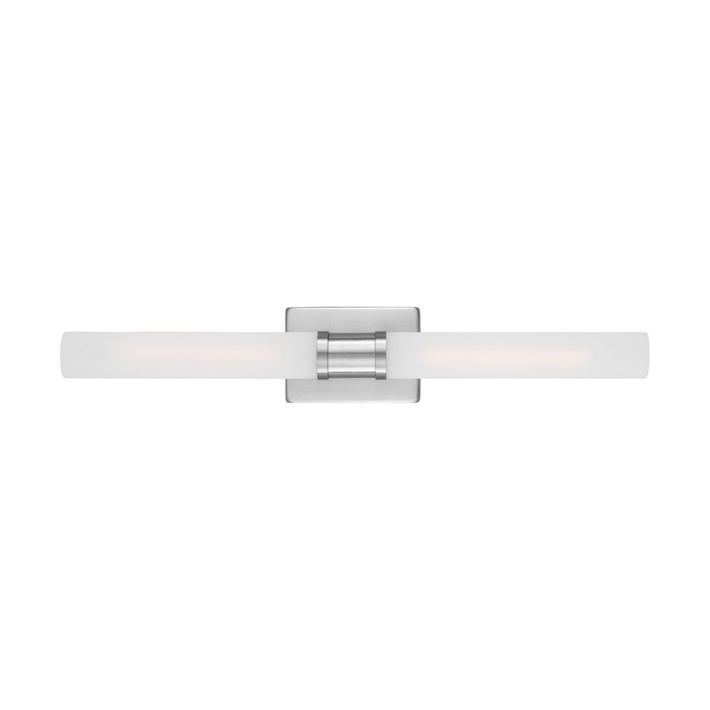Visual Comfort Studio 4665002-962 Two Light Bath Vanity, Brushed Nickel