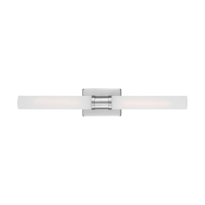 Visual Comfort Studio 4665002-962 Two Light Bath Vanity, Brushed Nickel