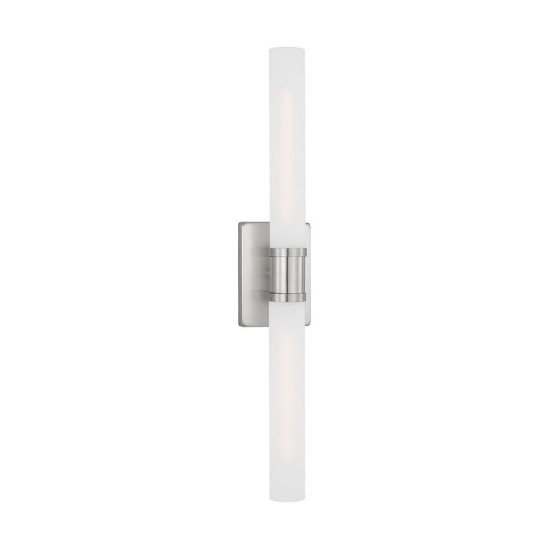 Visual Comfort Studio 4665002-962 Two Light Bath Vanity, Brushed Nickel