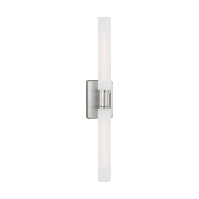 Visual Comfort Studio 4665002-962 Two Light Bath Vanity, Brushed Nickel