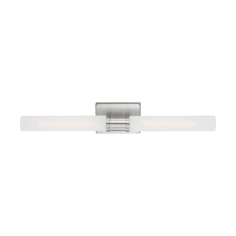 Visual Comfort Studio 4665002-962 Two Light Bath Vanity, Brushed Nickel