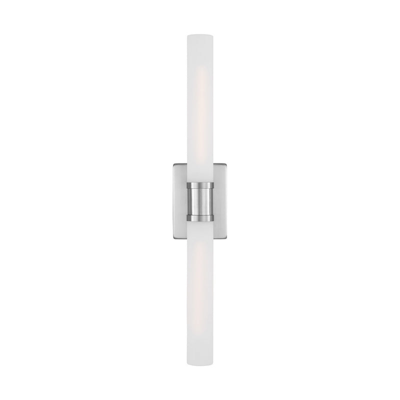 Visual Comfort Studio 4665002-962 Two Light Bath Vanity, Brushed Nickel