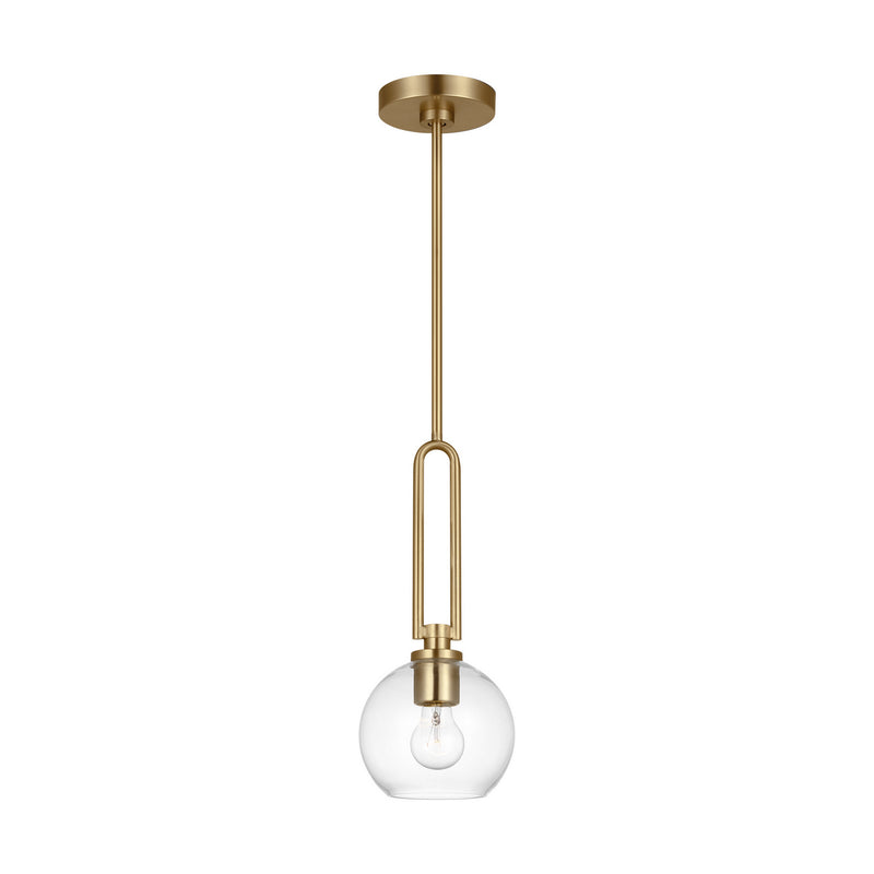 Visual Comfort Studio 6155701-848 One Light Pendant, Satin Brass