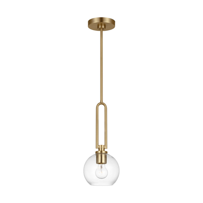 Visual Comfort Studio 6155701-848 One Light Pendant, Satin Brass