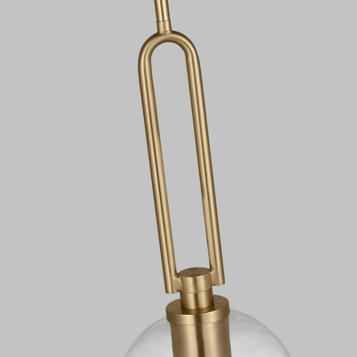 Visual Comfort Studio 6155701-848 One Light Pendant, Satin Brass
