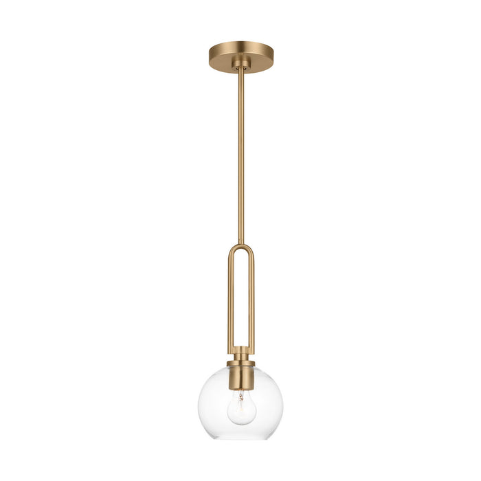 Visual Comfort Studio 6155701-848 One Light Pendant, Satin Brass