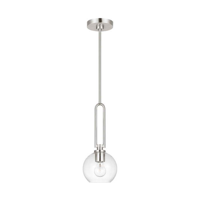 Visual Comfort Studio 6155701-962 One Light Pendant, Brushed Nickel