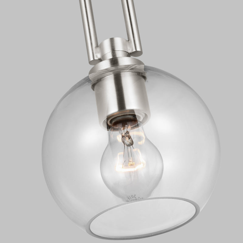 Visual Comfort Studio 6155701-962 One Light Pendant, Brushed Nickel