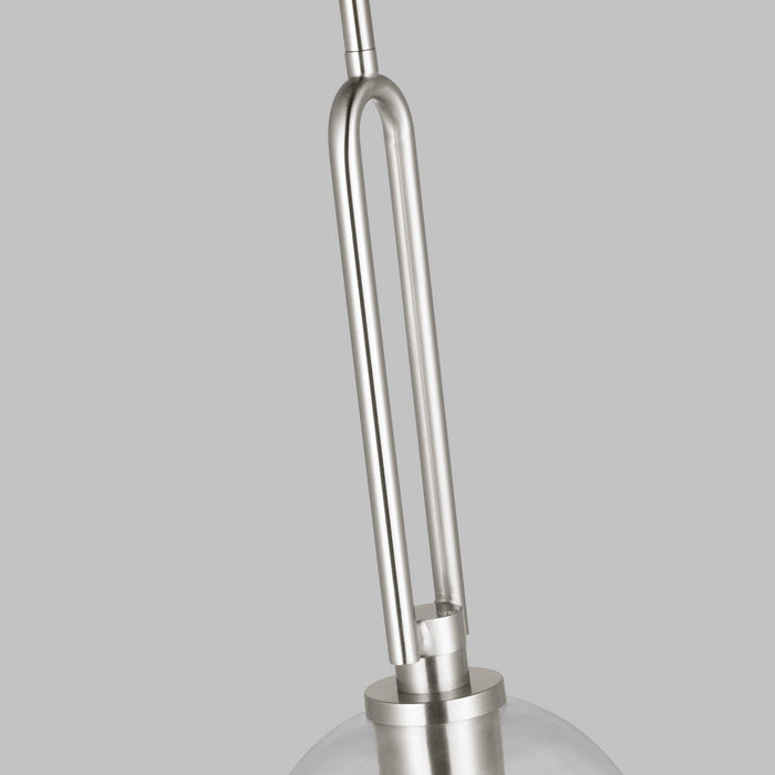 Visual Comfort Studio 6155701-962 One Light Pendant, Brushed Nickel