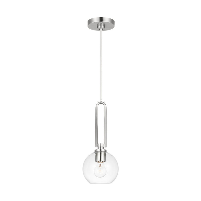 Visual Comfort Studio 6155701-962 One Light Pendant, Brushed Nickel