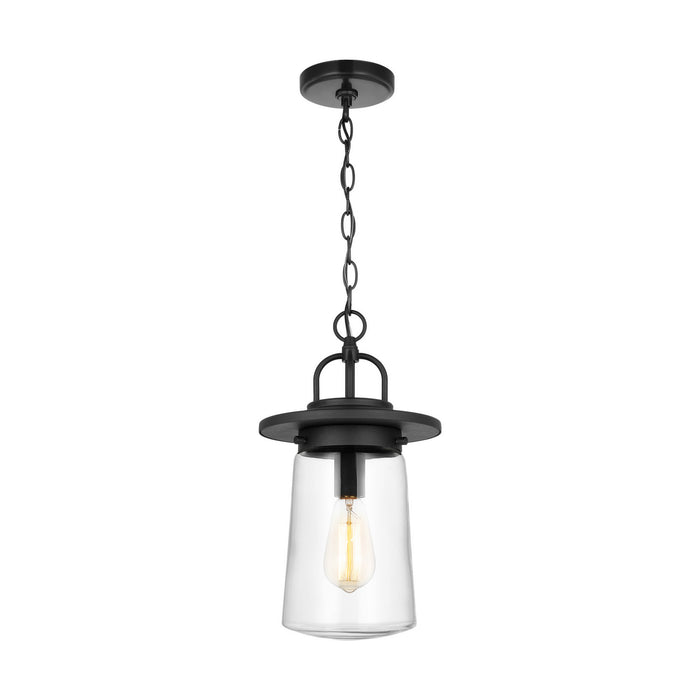 Generation Lighting 6208901-12 One Light Outdoor Pendant, Black
