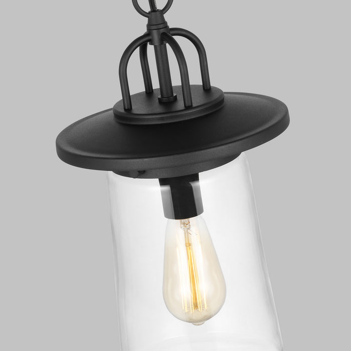 Generation Lighting 6208901-12 One Light Outdoor Pendant, Black