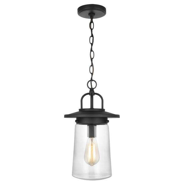 Generation Lighting 6208901-12 One Light Outdoor Pendant, Black