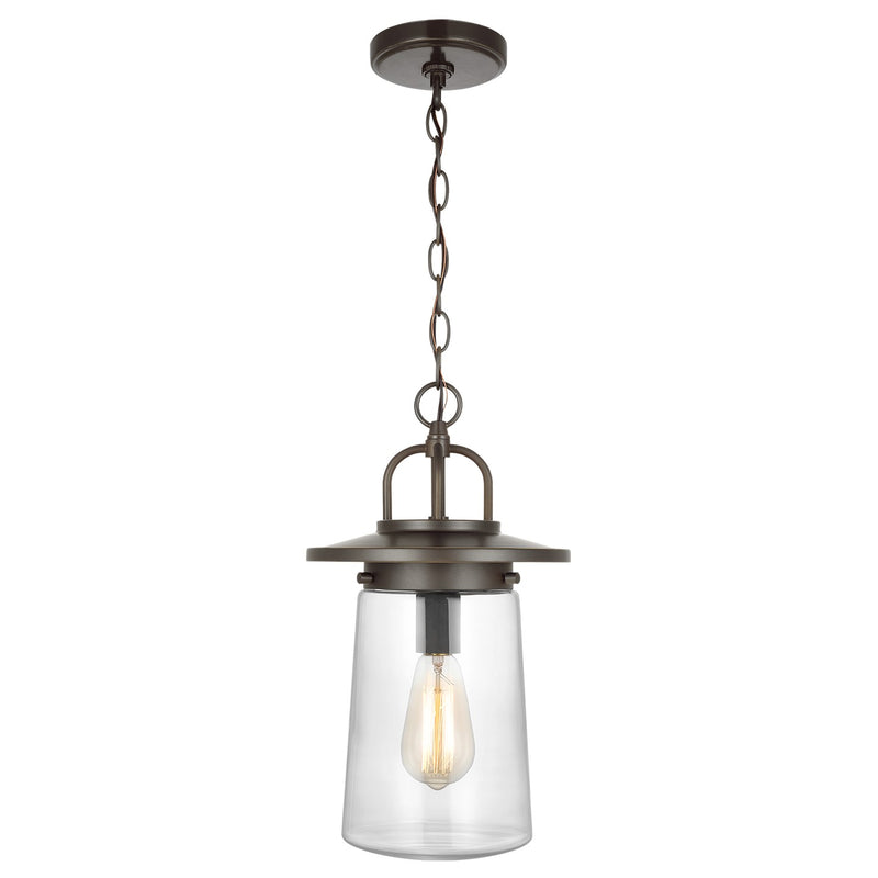 Generation Lighting 6208901-71 One Light Outdoor Pendant, Antique Bronze