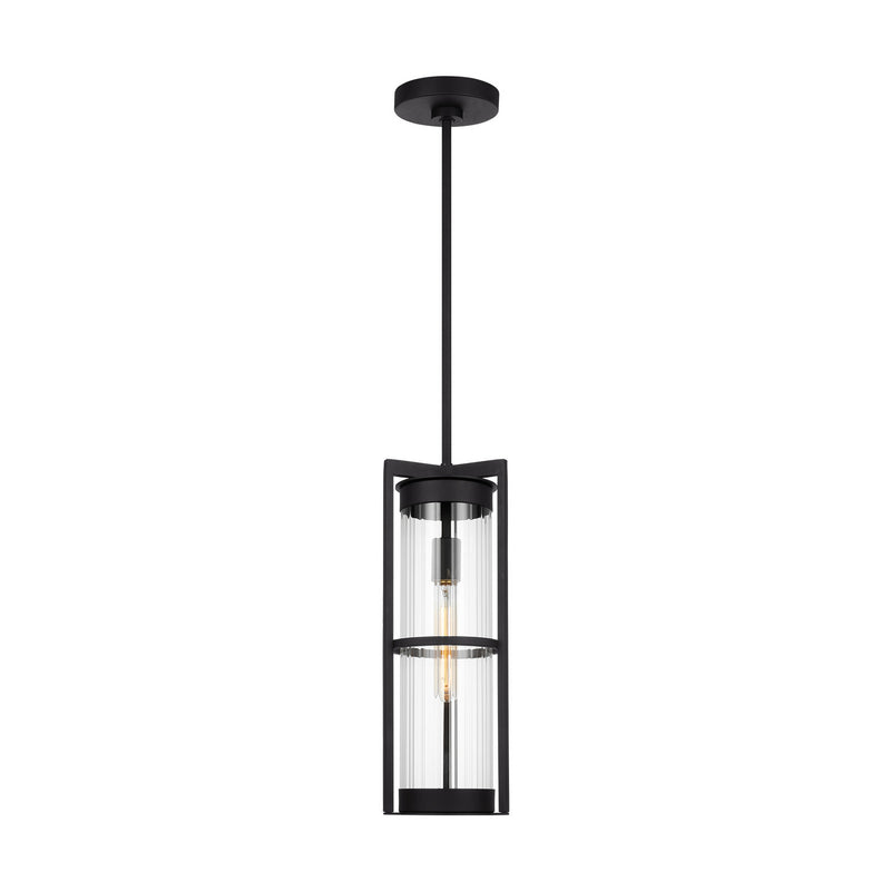 Visual Comfort Studio 6226701-12 One Light Outdoor Pendant, Black