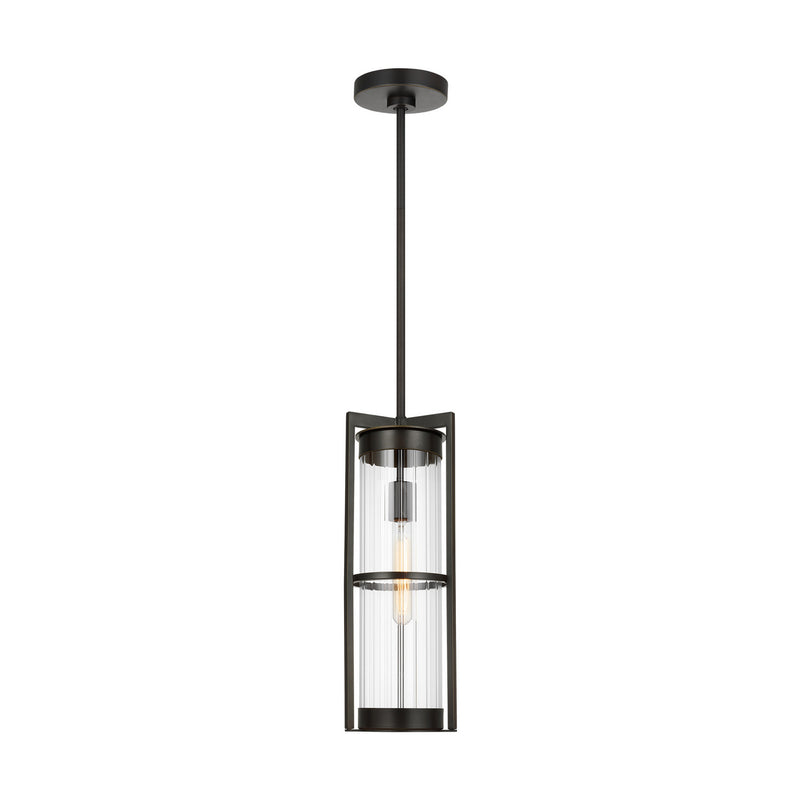 Visual Comfort Studio 6226701-71 One Light Outdoor Pendant, Antique Bronze