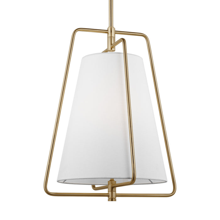 Visual Comfort Studio 6507401-848 One Light Pendant, Satin Brass