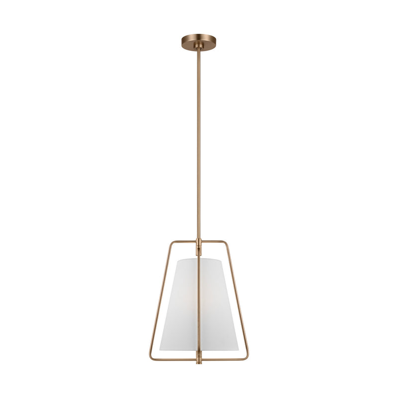 Visual Comfort Studio 6507401-848 One Light Pendant, Satin Brass