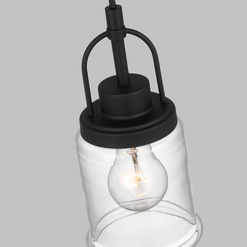 Visual Comfort Studio 6544701-112 One Light Pendant, Midnight Black