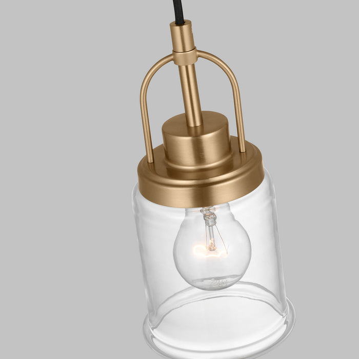 Visual Comfort Studio 6544701-848 One Light Pendant, Satin Brass