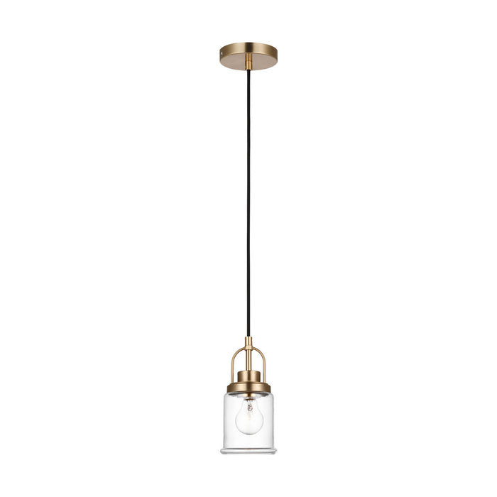 Visual Comfort Studio 6544701-848 One Light Pendant, Satin Brass