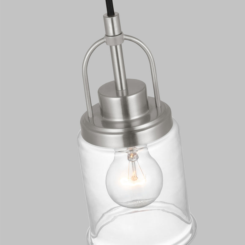 Visual Comfort Studio 6544701-962 One Light Pendant, Brushed Nickel