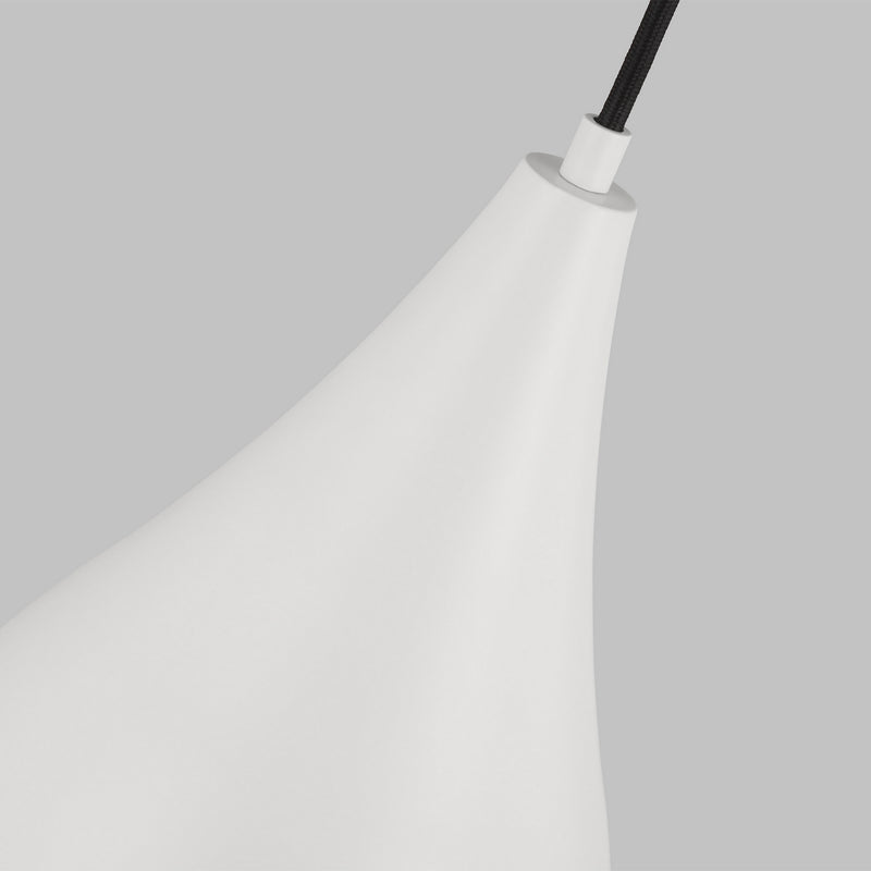 Visual Comfort Studio 6545301-115 One Light Pendant, Matte White